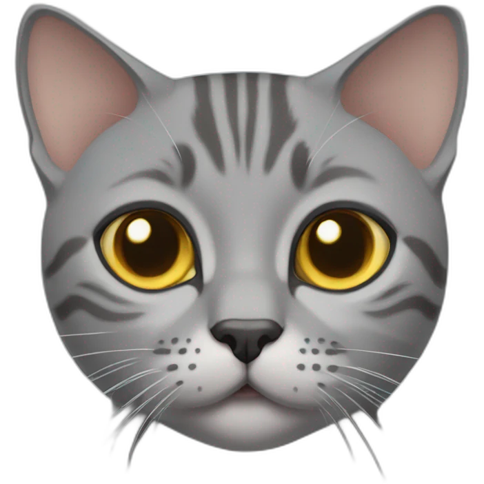 Grey britsh shorthair cat emoji
