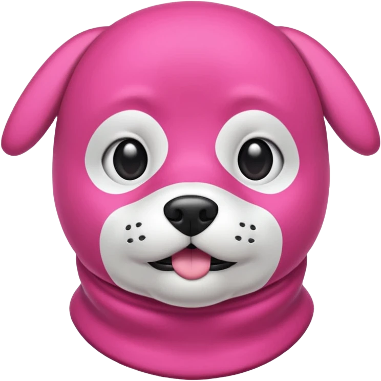 Pink Balaclava Dog emoji