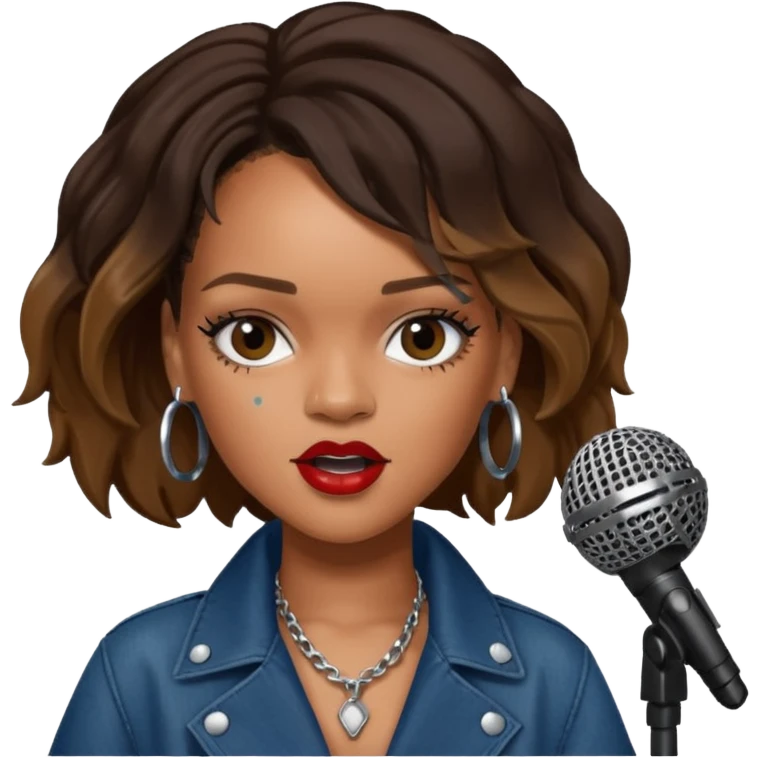 Rihanna singing emoji