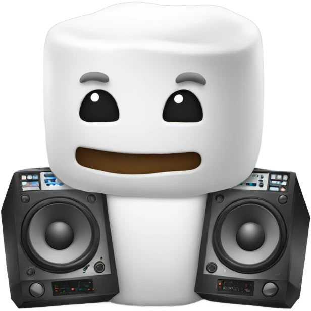 marshmallow dj  emoji
