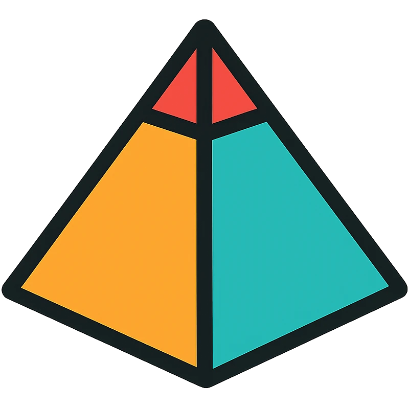 colored square pyramid icon emoji