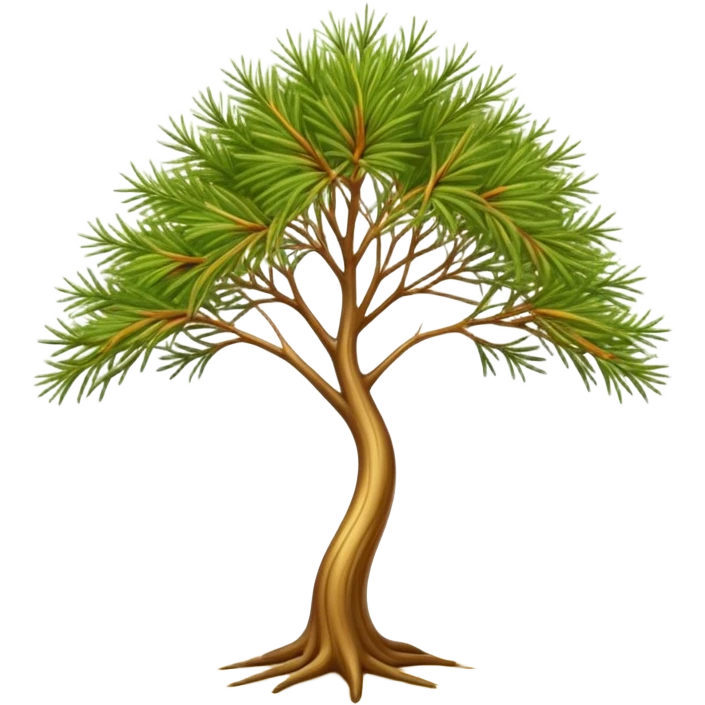 Cinematic Realistic Allocasuarina Emoji, Tall and elegant, with long, needle-like foliage that gives the tree a fine, wispy appearance. The tree’s soft, golden-brown color adds warmth to the landscape. Soft glowing outline, capturing the essence of Australian beauty, strength, and serenity in an allocasuarina tree! emoji