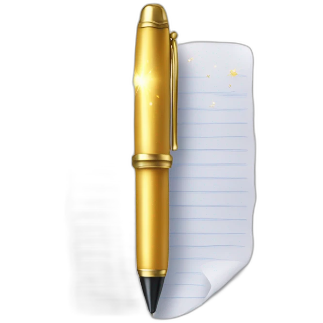 magic pen and paper with sparkle emoji