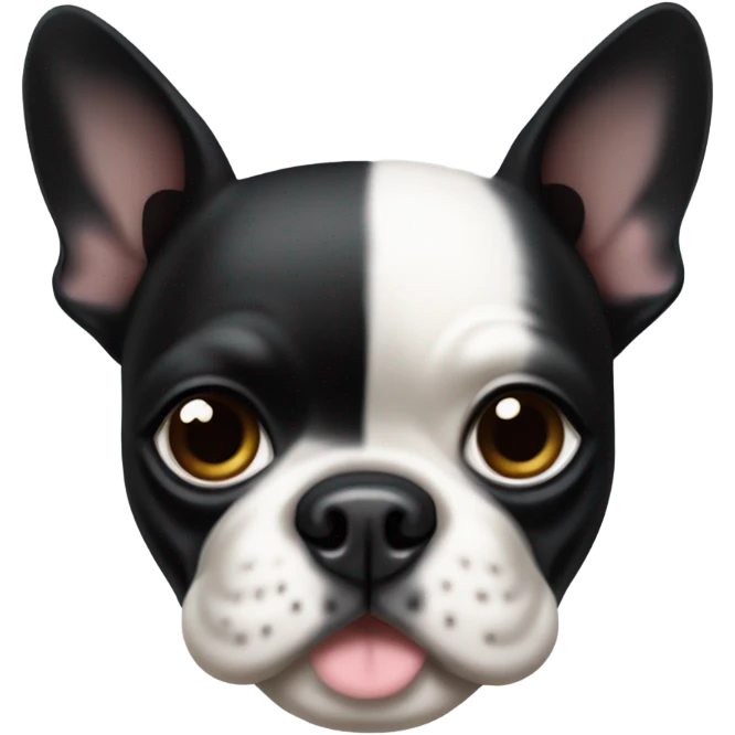 boston terrier with floppy ears emoji