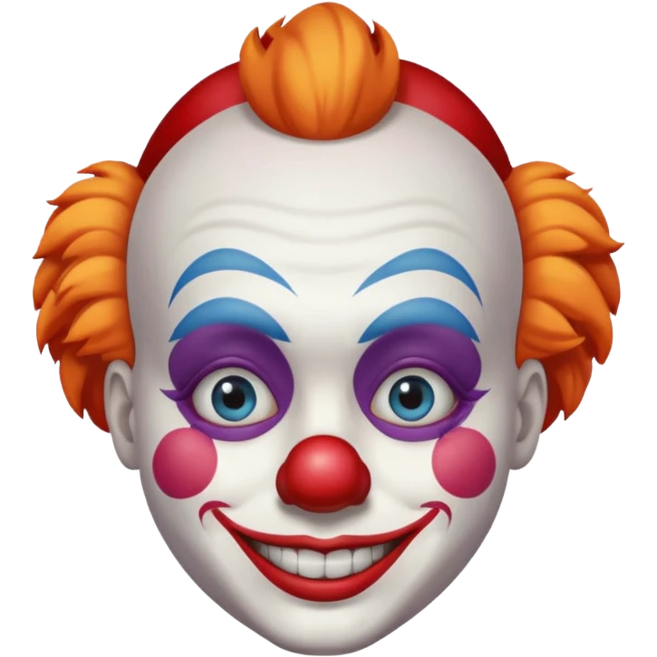Doble cara triste por dentro payaso por fuera  emoji