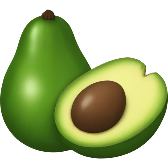 Aguacate con cara emoji