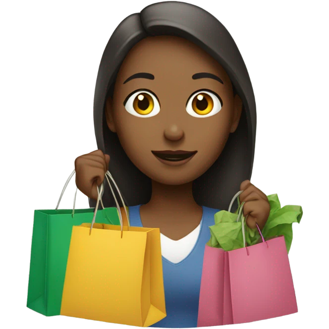Girl on shopping emoji