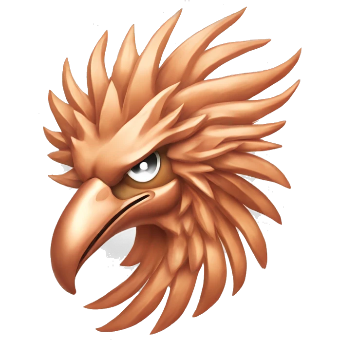 Rose Gold Phoenix Head emoji
