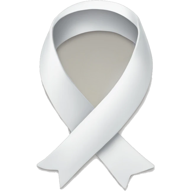 white ribbon emoji