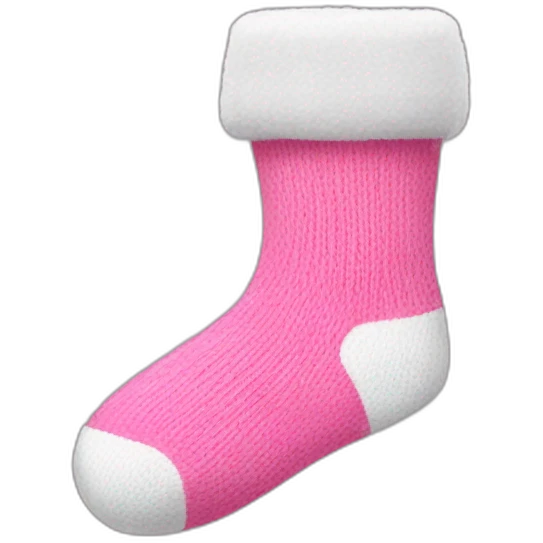 Pink sock emoji