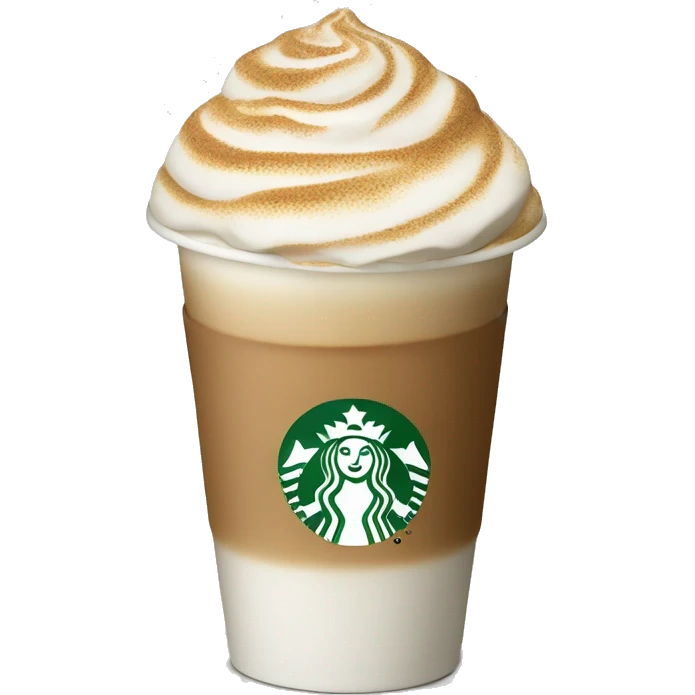 A Starbucks chai latte in a Starbucks cup  emoji
