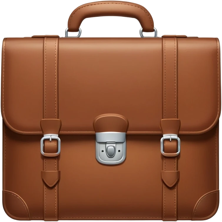  business briefcase slightly open with paper documents visible inside. emoji