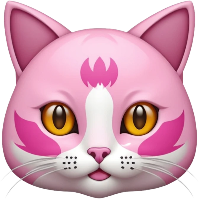 Pembe bir kedi kuyruğu İnce emoji