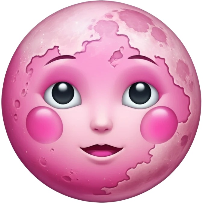 Pink moon emoji