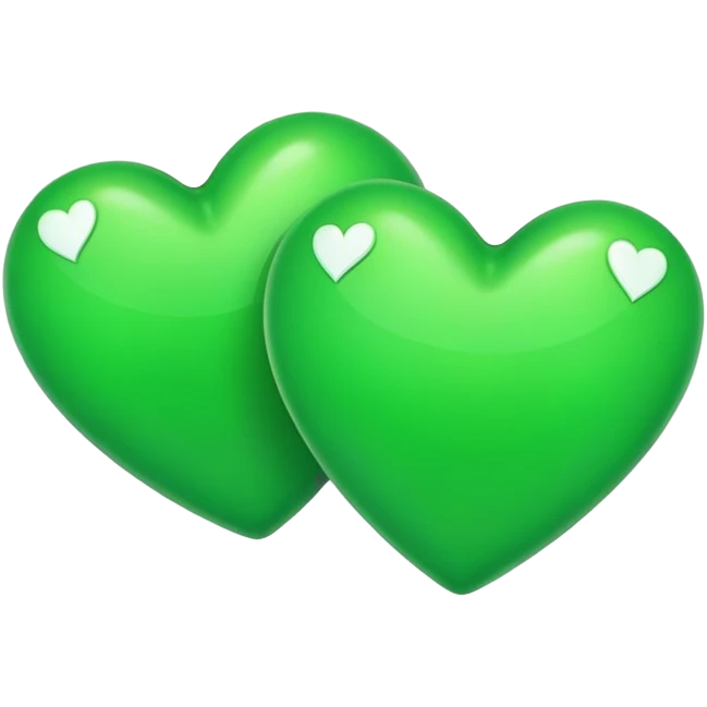 Two green heart emoji