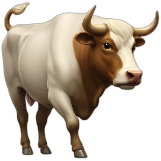 bull with bitcoin emoji