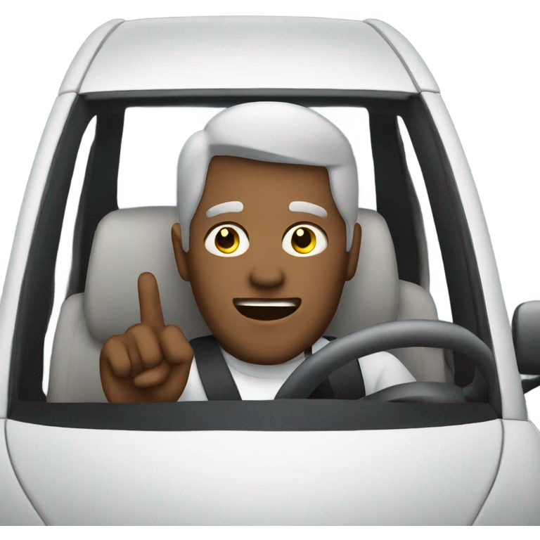 Man driving with loud music  emoji