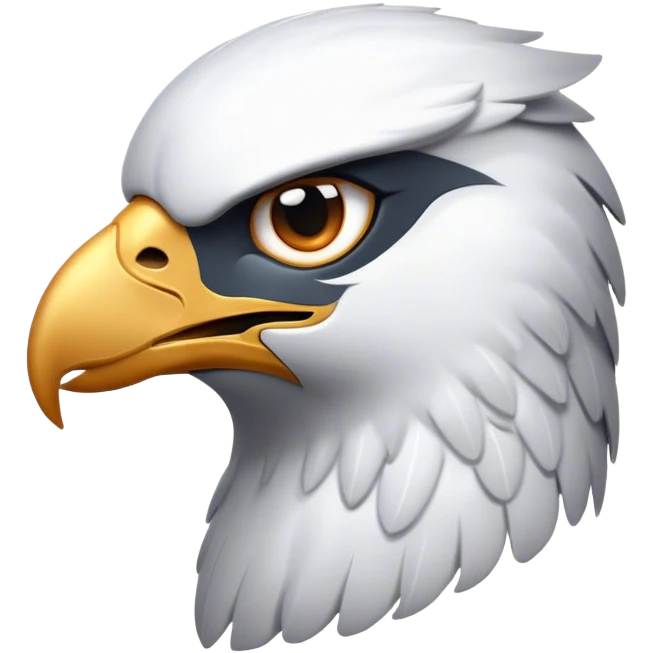 Cinematic Noble Falcon Portrait Emoji, Poised and majestic, with a streamlined, muscular build, a sharply hooked beak, and intense, piercing eyes that exude focus and speed, Simplified yet sharp and sophisticated features, highly detailed, glowing with a soft, amber radiance, high shine, intelligent and commanding, stylized with an air of aerial authority, focused and swift, soft glowing outline, capturing the essence of a watchful and confident falcon that appears ready to soar out of the screen with effortless power! emoji