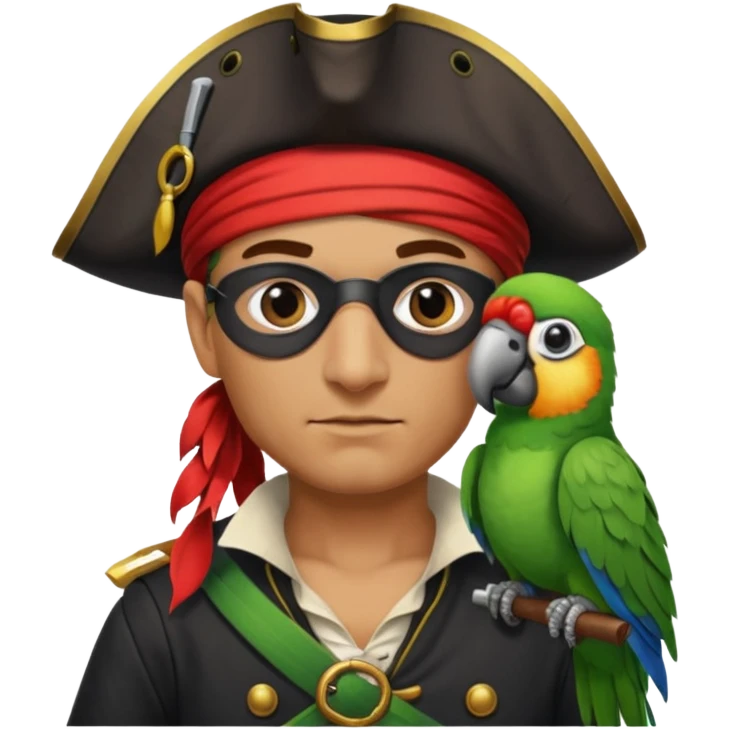 pirate and parrot emoji