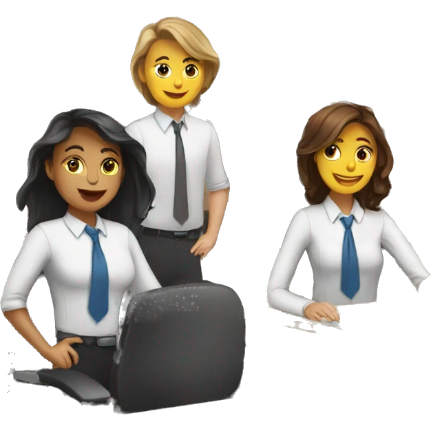 A working team in office  emoji