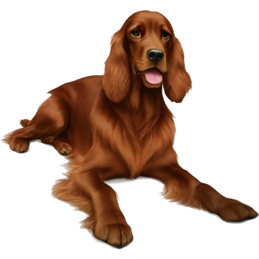 Irish setter and girl blanket emoji