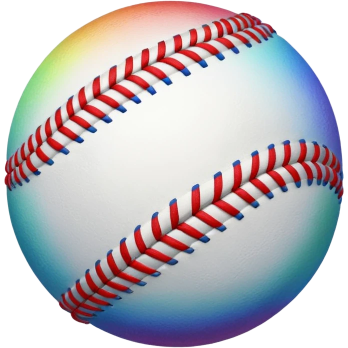 Rainbow baseball emoji