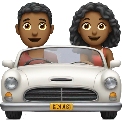 Couple in cars emoji