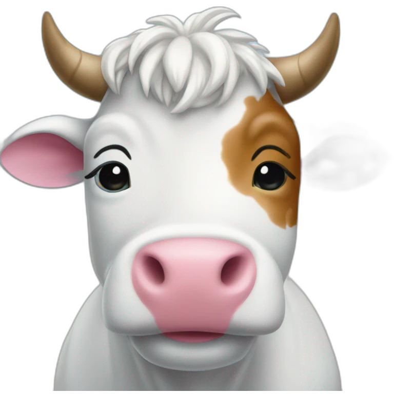 Vache arc en ciel emoji
