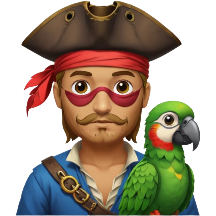 pirate and parrot emoji