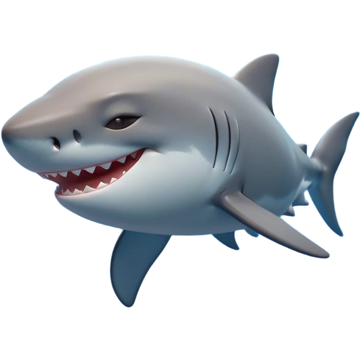 Meme-Worthy Cute Sleeping Shark Portrait Emoji, Head resting peacefully with a contented smile, showcasing a powerful, sleek build and a luxuriously soft streamlined body, eyes shut in a serene, restful drift, Simplified yet hilariously adorable features, highly detailed, glowing with a soft, drowsy light, high shine, relaxed and utterly lovable, stylized with an air of playful laziness, bright and heartwarming, soft glowing outline, capturing the essence of a comically sleepy shark, so meme‐worthy it feels like it could instantly become the next viral sensation of adorable oceanic slumber! emoji