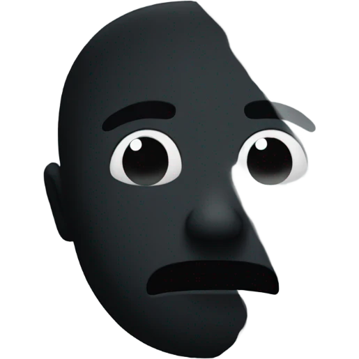 A shadow that represents sadness  emoji
