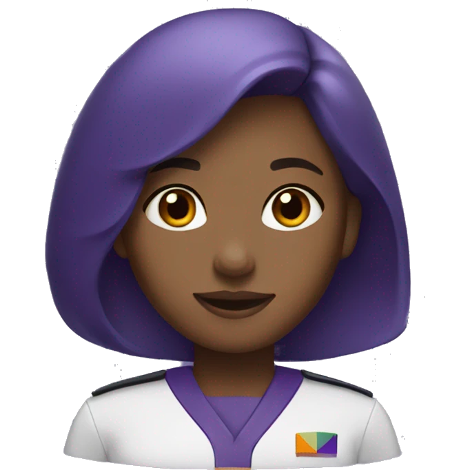 Girl with FedEx uniform emoji