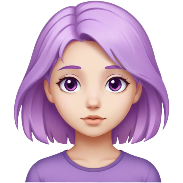 Girl with light purple hair emoji