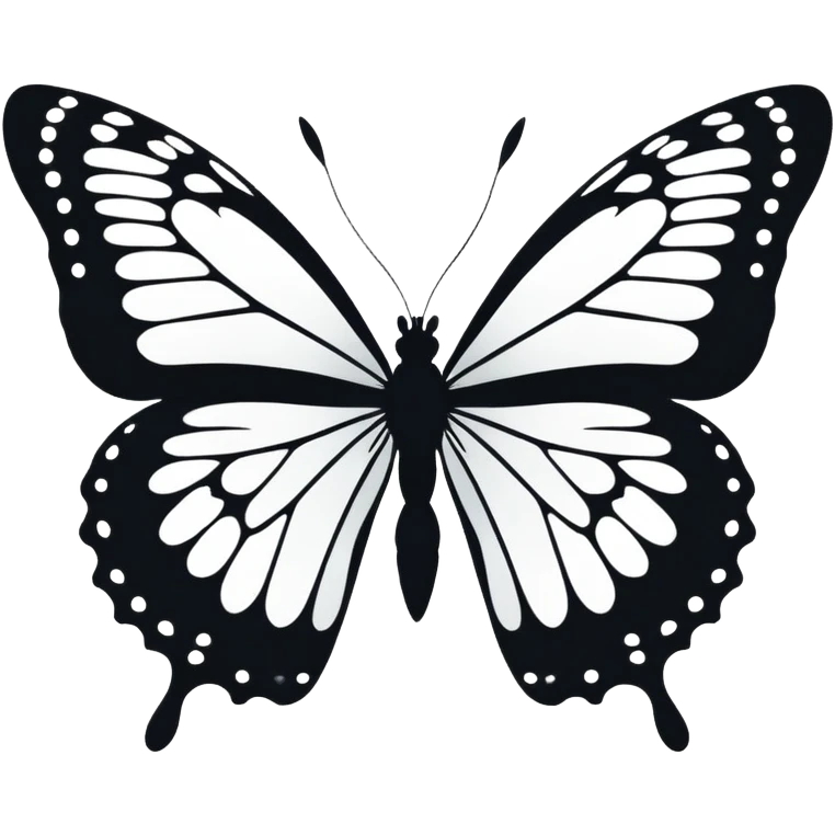simple black butterfly silhouette emoji