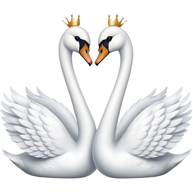 Two romantic swans  emoji