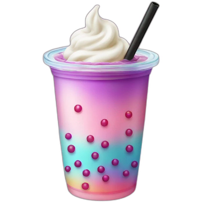 bubble tea colourful emoji