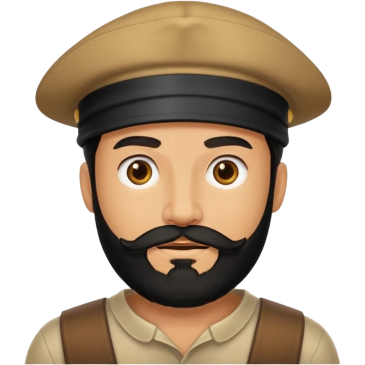 Hombre con barba negra emoji