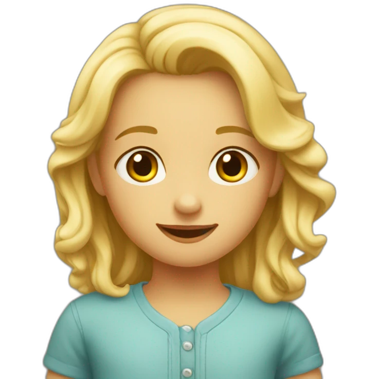 AMIS enfant blonc emoji