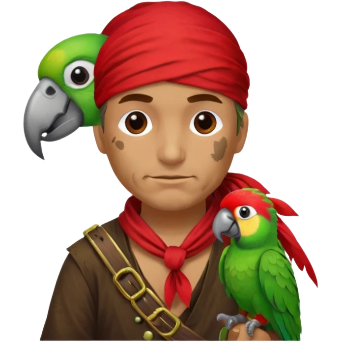 pirate and parrot emoji