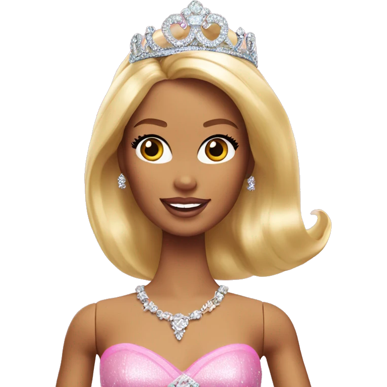 Barbie with tiara emoji