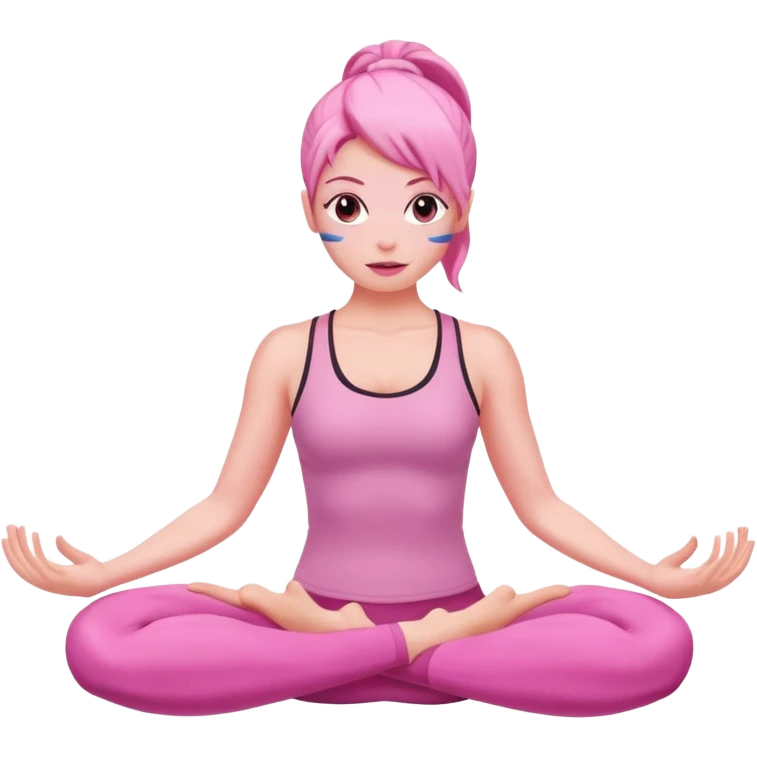 Pink pilates emoji