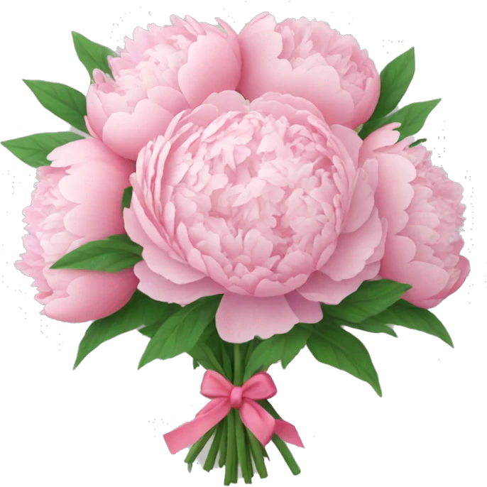 Peonies bouquet  emoji