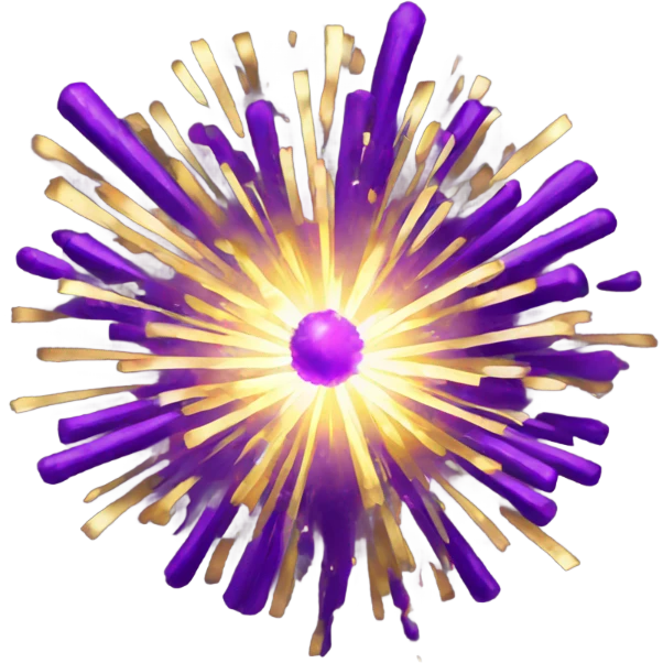 Gold and purple firework explosion  emoji