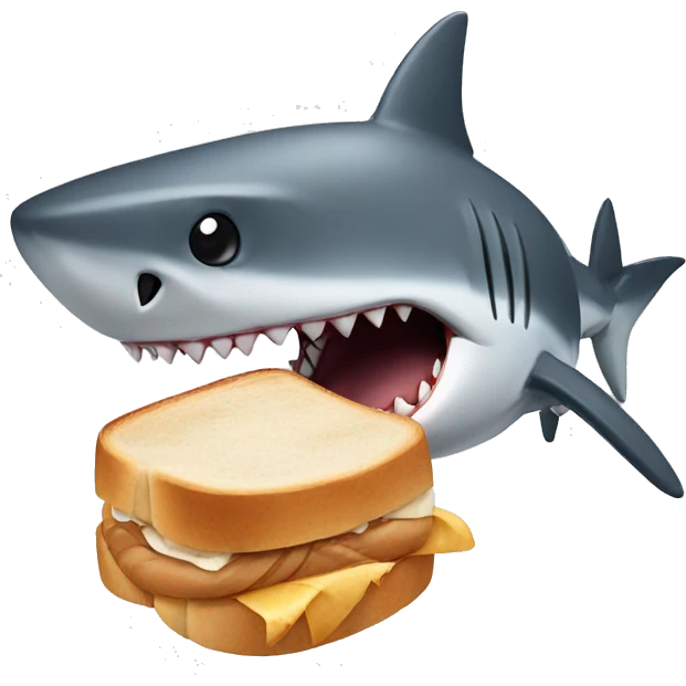 shark eats bread emoji