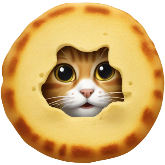 Cat inside some a crocante emoji