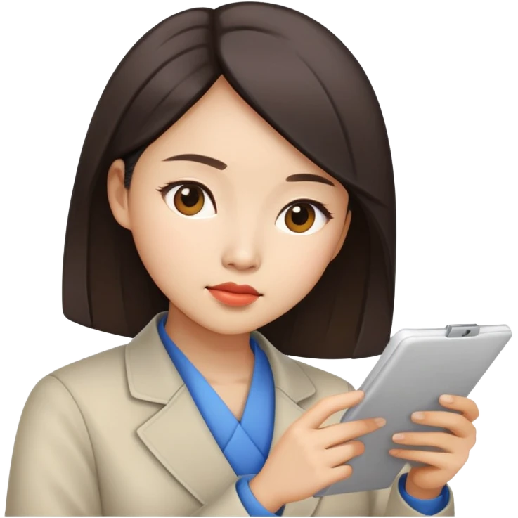 chinese women working on plans emoji