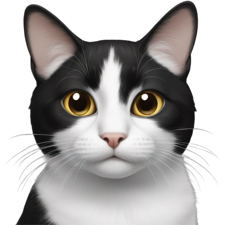 Black and white cat emoji