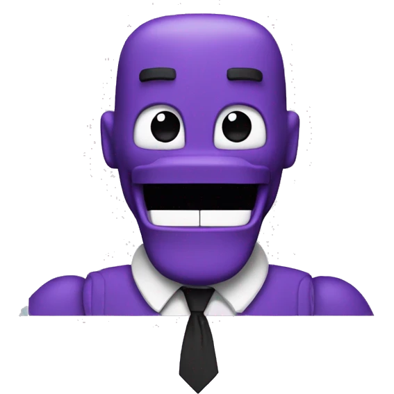 fnaf purple guy with big smiling 8-bit mouth emoji