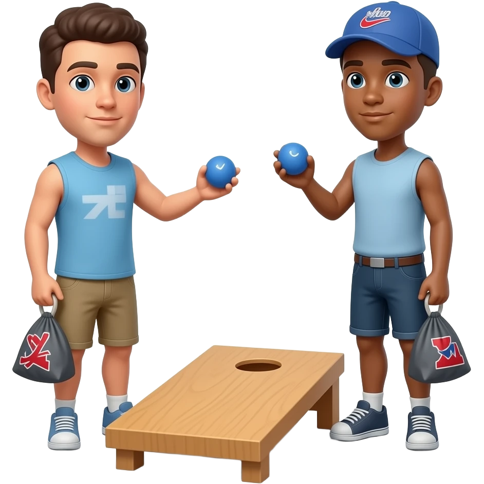 Cornhole bag thrower emoji