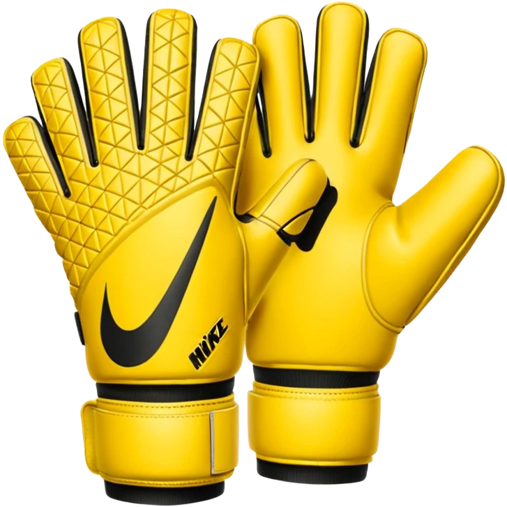 Des gants de gardien de but de foot nike jaune le plus réaliste possible  emoji